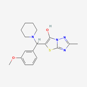 molecular formula C18H22N4O2S B2398072 5-((3-Methoxyphenyl)(piperidin-1-yl)methyl)-2-methylthiazolo[3,2-b][1,2,4]triazol-6-ol CAS No. 851969-51-2