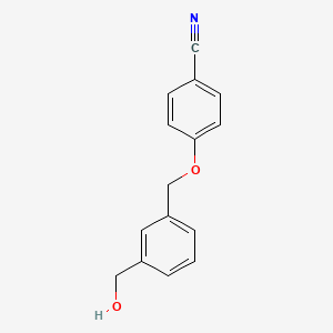 molecular formula C15H13NO2 B2398073 4-(3-Hydroxymethyl-benzyloxy)-benzonitrile CAS No. 349542-88-7