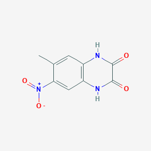 molecular formula C9H7N3O4 B2398081 6-Methyl-7-nitroquinoxaline-2,3-diol CAS No. 121830-24-8