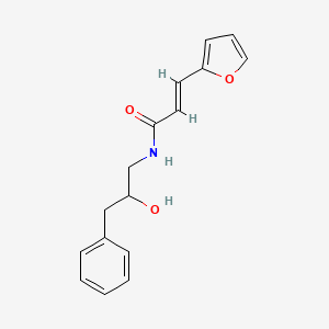 molecular formula C16H17NO3 B2398082 (E)-3-(furan-2-yl)-N-(2-hydroxy-3-phenylpropyl)acrylamide CAS No. 1351663-89-2