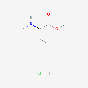 molecular formula C6H14ClNO2 B2398085 methyl (2S)-2-(methylamino)butanoate hydrochloride CAS No. 136120-69-9