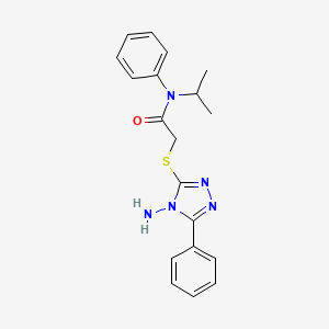 2-((4-amino-5-phenyl-4H-1,2,4-triazol-3-yl)thio)-N-isopropyl-N-phenylacetamide