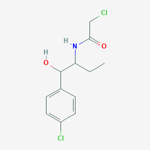 molecular formula C12H15Cl2NO2 B2398093 2-Chloro-N-[1-(4-chlorophenyl)-1-hydroxybutan-2-yl]acetamide CAS No. 2411268-78-3