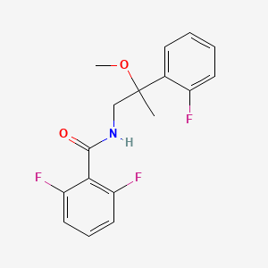 molecular formula C17H16F3NO2 B2398095 2,6-difluoro-N-(2-(2-fluorophenyl)-2-methoxypropyl)benzamide CAS No. 1797694-37-1