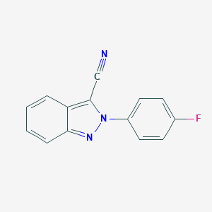 molecular formula C14H8FN3 B239810 2-(4-fluorophenyl)-2H-indazole-3-carbonitrile 
