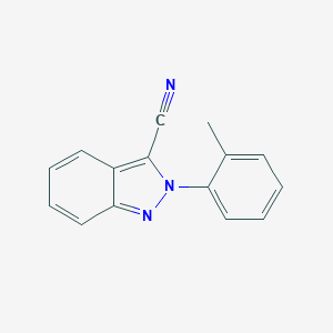 molecular formula C15H11N3 B239811 2-(2-methylphenyl)-2H-indazole-3-carbonitrile 