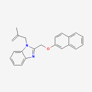 molecular formula C22H20N2O B2398116 1-(2-甲基烯丙基)-2-((萘-2-氧基)甲基)-1H-苯并[d]咪唑 CAS No. 477543-86-5