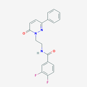 molecular formula C19H15F2N3O2 B2398124 3,4-difluoro-N-(2-(6-oxo-3-phenylpyridazin-1(6H)-yl)ethyl)benzamide CAS No. 921872-73-3
