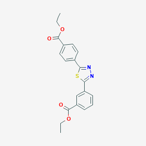 molecular formula C20H18N2O4S B239813 Ethyl 3-{5-[4-(ethoxycarbonyl)phenyl]-1,3,4-thiadiazol-2-yl}benzoate 
