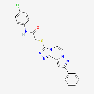 N-(4-chlorophenyl)-2-((9-phenylpyrazolo[1,5-a][1,2,4]triazolo[3,4-c]pyrazin-3-yl)thio)acetamide