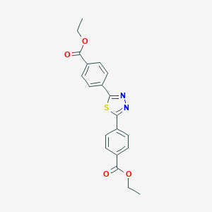 molecular formula C20H18N2O4S B239814 Ethyl 4-{5-[4-(ethoxycarbonyl)phenyl]-1,3,4-thiadiazol-2-yl}benzoate 