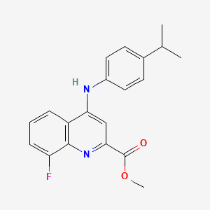 molecular formula C20H19FN2O2 B2398146 4-(2,3-dihydro-1,4-benzodioxin-6-yl)-6-fluoro-2-(morpholin-4-ylcarbonyl)-4H-1,4-benzothiazine 1,1-dioxide CAS No. 1207047-66-2