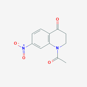 molecular formula C11H10N2O4 B2398150 1-Acetyl-7-nitro-1,2,3,4-tetrahydroquinolin-4-one CAS No. 1337838-04-6