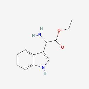 molecular formula C12H14N2O2 B2398155 Ethyl 2-amino-2-(1H-indol-3-yl)acetate CAS No. 91566-74-4