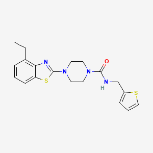 molecular formula C19H22N4OS2 B2398158 4-(4-ethylbenzo[d]thiazol-2-yl)-N-(thiophen-2-ylmethyl)piperazine-1-carboxamide CAS No. 1208850-73-0