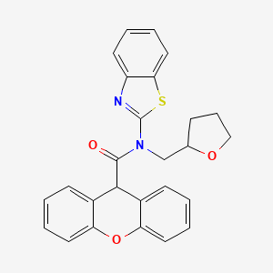 N-(benzo[d]thiazol-2-yl)-N-((tetrahydrofuran-2-yl)methyl)-9H-xanthene-9-carboxamide
