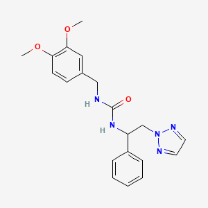 1-(3,4-dimethoxybenzyl)-3-(1-phenyl-2-(2H-1,2,3-triazol-2-yl)ethyl)urea