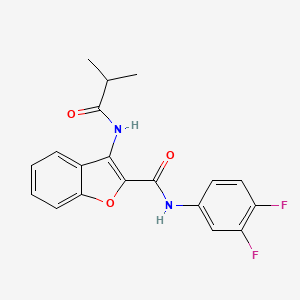 N-(3,4-difluorophenyl)-3-isobutyramidobenzofuran-2-carboxamide