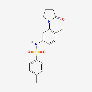 4-methyl-N-[4-methyl-3-(2-oxopyrrolidin-1-yl)phenyl]benzenesulfonamide