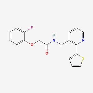 2-(2-fluorophenoxy)-N-((2-(thiophen-2-yl)pyridin-3-yl)methyl)acetamide