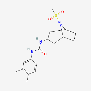 1-(3,4-Dimethylphenyl)-3-(8-(methylsulfonyl)-8-azabicyclo[3.2.1]octan-3-yl)urea