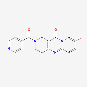 molecular formula C17H13FN4O2 B2398219 8-fluoro-2-isonicotinoyl-3,4-dihydro-1H-dipyrido[1,2-a:4',3'-d]pyrimidin-11(2H)-one CAS No. 2034275-65-3