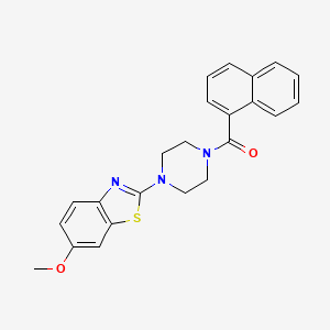 molecular formula C23H21N3O2S B2398228 (4-(6-甲氧基苯并[d]噻唑-2-基)哌嗪-1-基)(萘-1-基)甲酮 CAS No. 897469-68-0
