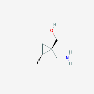 molecular formula C7H13NO B2398230 [(1R,2S)-1-(Aminomethyl)-2-ethenylcyclopropyl]methanol CAS No. 2408935-97-5