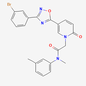 molecular formula C23H19BrN4O3 B2398233 2-{5-[3-(3-bromophenyl)-1,2,4-oxadiazol-5-yl]-2-oxopyridin-1(2H)-yl}-N-methyl-N-(3-methylphenyl)acetamide CAS No. 1326882-62-5