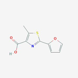 molecular formula C9H7NO3S B2398246 2-(Furan-2-yl)-5-methyl-1,3-thiazole-4-carboxylic acid CAS No. 115311-46-1