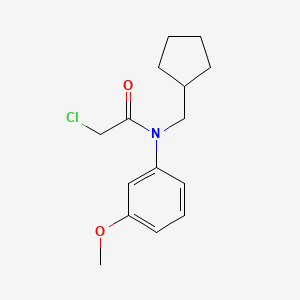 molecular formula C15H20ClNO2 B2398249 2-Chloro-N-(cyclopentylmethyl)-N-(3-methoxyphenyl)acetamide CAS No. 1397186-08-1