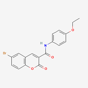 molecular formula C18H14BrNO4 B2398251 6-bromo-N-(4-ethoxyphenyl)-2-oxo-2H-chromene-3-carboxamide CAS No. 4517-91-3