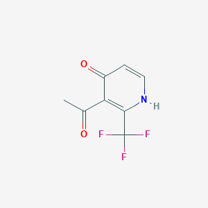 molecular formula C8H6F3NO2 B2398254 1-[4-羟基-2-(三氟甲基)吡啶-3-基]-乙酮 CAS No. 186338-96-5