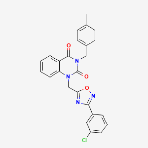 1-((3-(3-chlorophenyl)-1,2,4-oxadiazol-5-yl)methyl)-3-(4-methylbenzyl)quinazoline-2,4(1H,3H)-dione