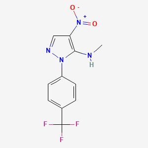 N-methyl-4-nitro-1-[4-(trifluoromethyl)phenyl]-1H-pyrazol-5-amine