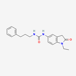 molecular formula C20H23N3O2 B2398269 1-(1-Ethyl-2-oxoindolin-5-yl)-3-(3-phenylpropyl)urea CAS No. 1170092-75-7