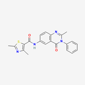 2,4-dimethyl-N-(2-methyl-4-oxo-3-phenyl-3,4-dihydroquinazolin-6-yl)thiazole-5-carboxamide