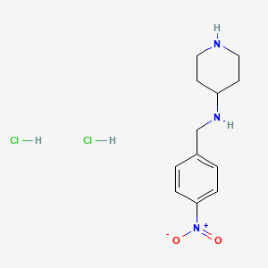 molecular formula C12H19Cl2N3O2 B2398284 N-(4-Nitrobenzyl)piperidine-4-amine dihydrochloride CAS No. 1233953-10-0