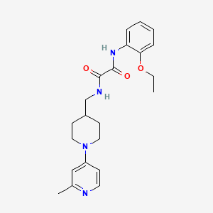 molecular formula C22H28N4O3 B2398290 N1-(2-ethoxyphenyl)-N2-((1-(2-methylpyridin-4-yl)piperidin-4-yl)methyl)oxalamide CAS No. 2034530-46-4