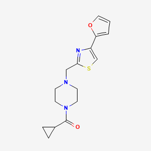 Cyclopropyl(4-((4-(furan-2-yl)thiazol-2-yl)methyl)piperazin-1-yl)methanone
