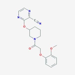 3-((1-(2-(2-Methoxyphenoxy)acetyl)piperidin-3-yl)oxy)pyrazine-2-carbonitrile