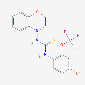 1-{4-Bromo-2-(trifluoromethoxy)phenyl}-3-{3,4-dihydro-2H-1,4-benzoxazin-4-YL}thiourea