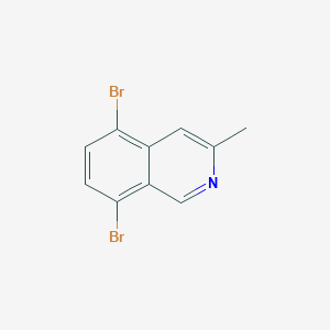 molecular formula C10H7Br2N B2398303 5,8-二溴-3-甲基异喹啉 CAS No. 500359-65-9