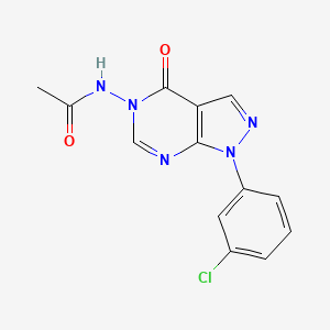 molecular formula C13H10ClN5O2 B2398304 N-(1-(3-氯苯基)-4-氧代-1H-吡唑并[3,4-d]嘧啶-5(4H)-基)乙酰胺 CAS No. 919842-46-9