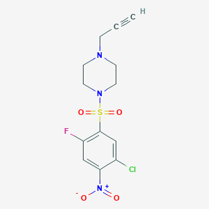 1-(5-Chloro-2-fluoro-4-nitrobenzenesulfonyl)-4-(prop-2-yn-1-yl)piperazine