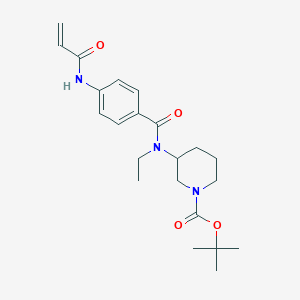 B2398311 Tert-butyl 3-[ethyl-[4-(prop-2-enoylamino)benzoyl]amino]piperidine-1-carboxylate CAS No. 2361749-69-9