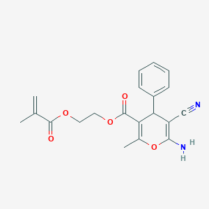 molecular formula C20H20N2O5 B2398319 2-(methacryloyloxy)ethyl 6-amino-5-cyano-2-methyl-4-phenyl-4H-pyran-3-carboxylate CAS No. 939893-80-8