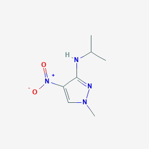 molecular formula C7H12N4O2 B2398320 N-Isopropyl-1-methyl-4-nitro-1H-pyrazol-3-amine CAS No. 1429418-64-3