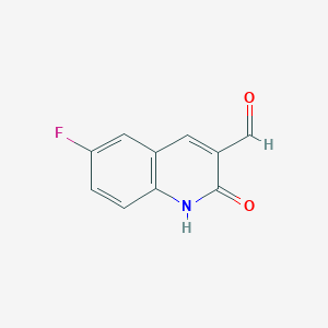 molecular formula C10H6FNO2 B2398324 6-氟-2-氧代-1,2-二氢喹啉-3-甲醛 CAS No. 846556-45-4