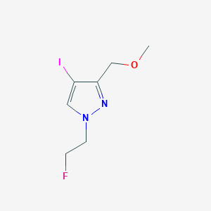molecular formula C7H10FIN2O B2398328 1-(2-fluoroethyl)-4-iodo-3-(methoxymethyl)-1H-pyrazole CAS No. 1856102-14-1